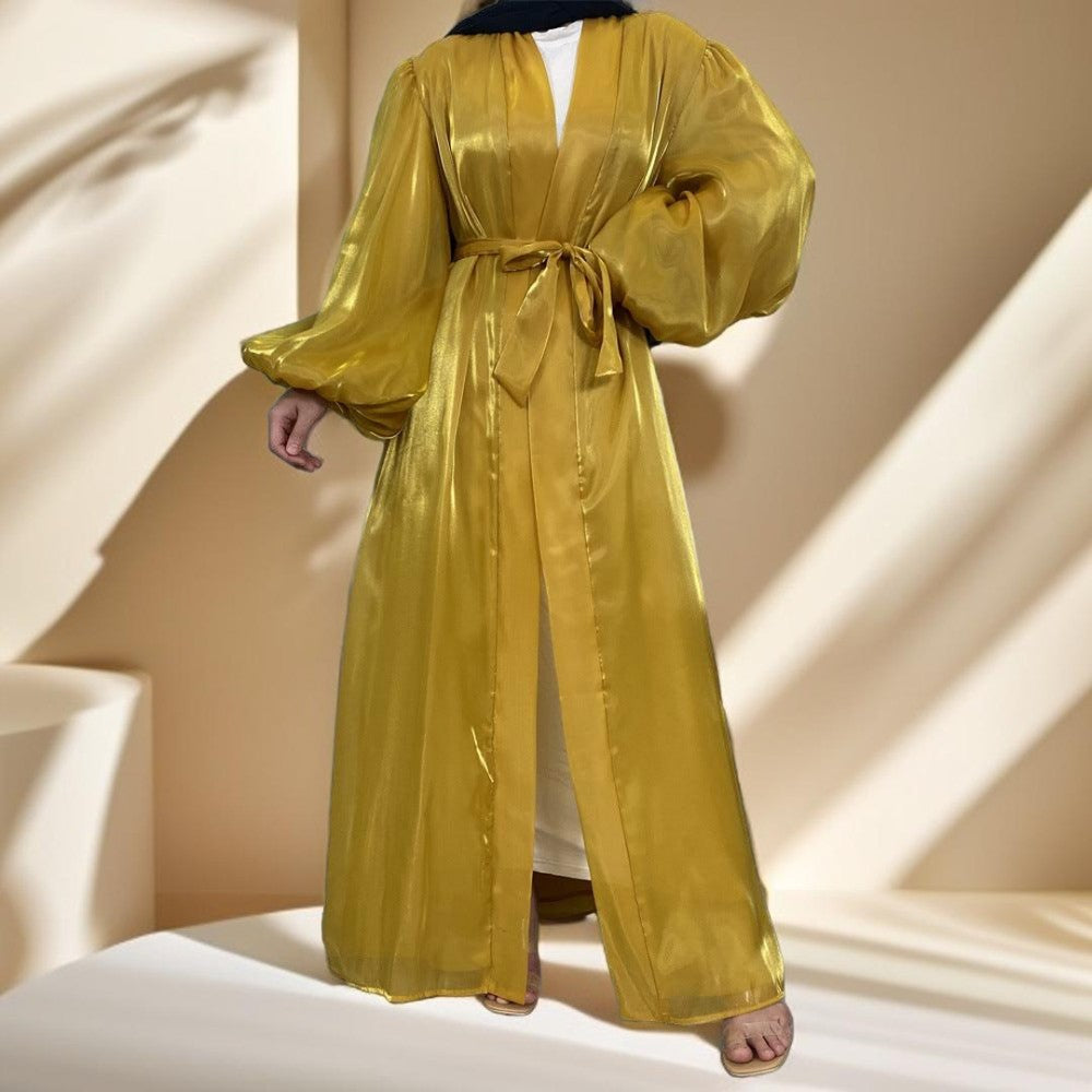 Evening kaftan/abaya with lantern sleeves, view 3