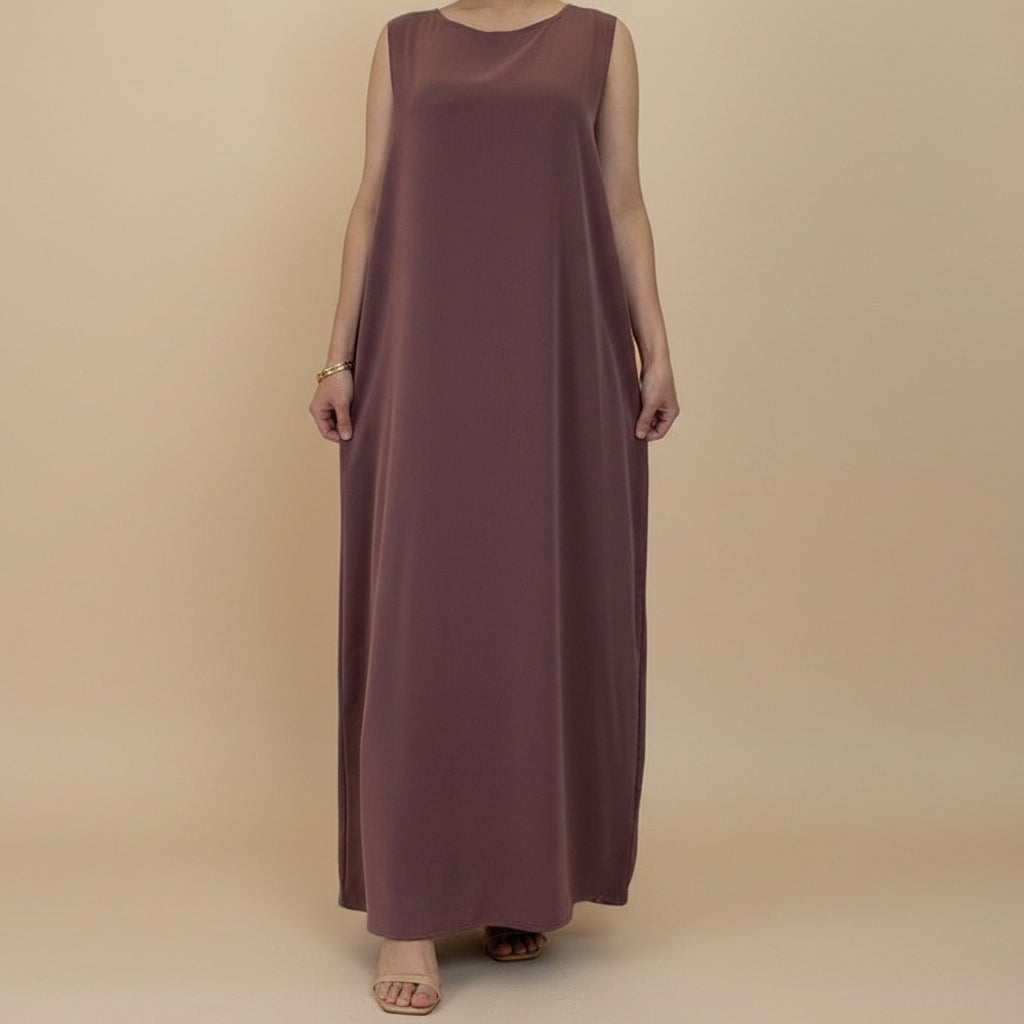 Sleeveless slip dress, view 2