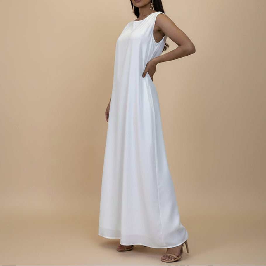 Sleeveless slip dress, view 3