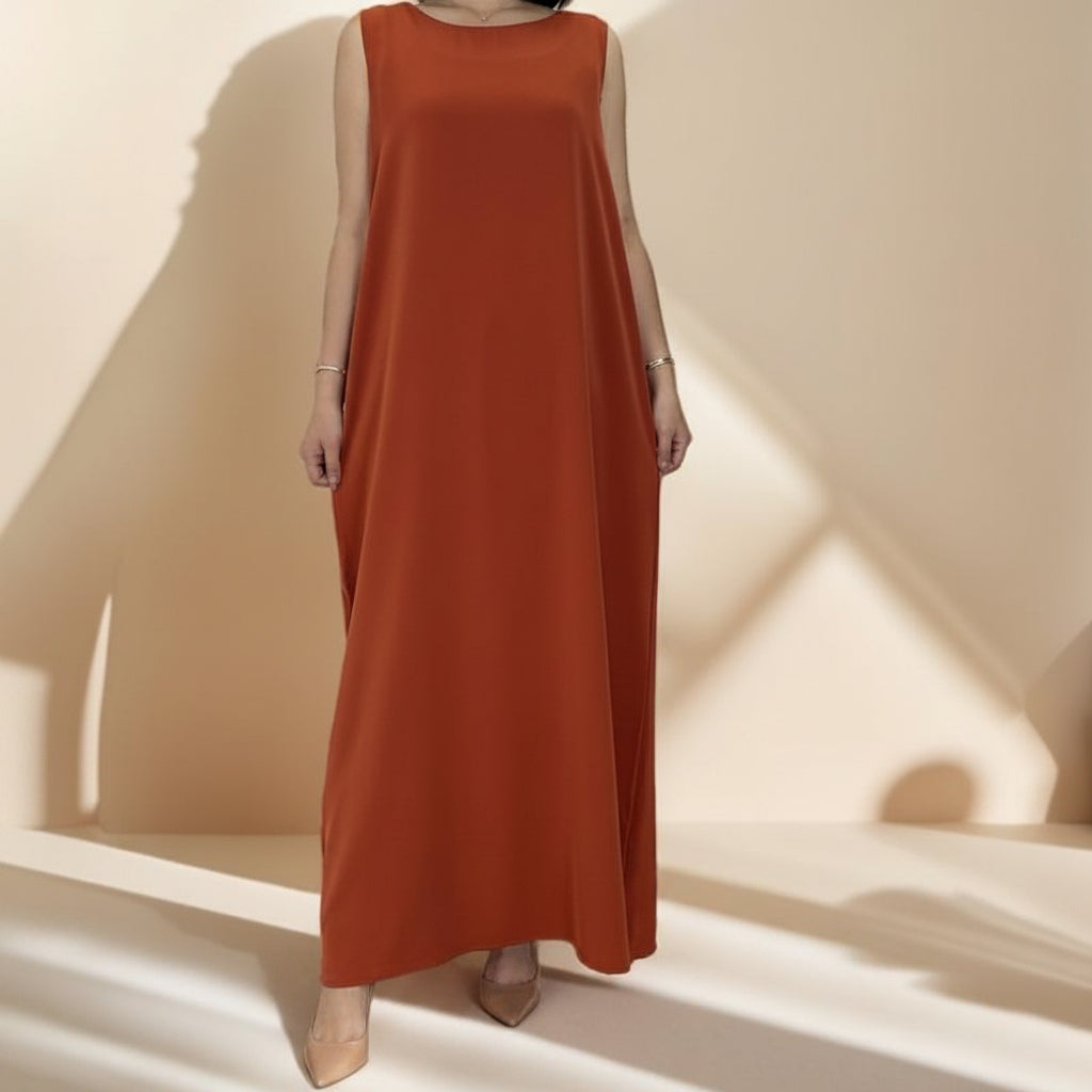 Sleeveless slip dress, view 5