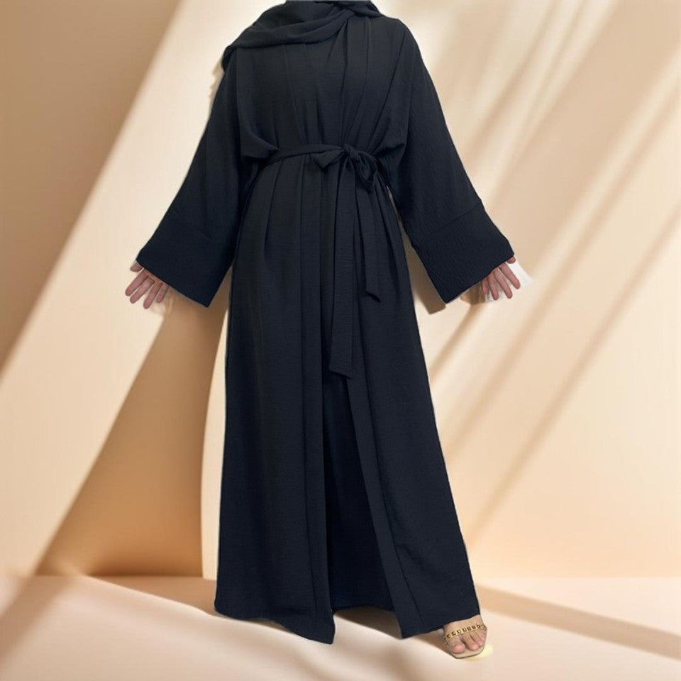 2 piece robe with belt, view 3