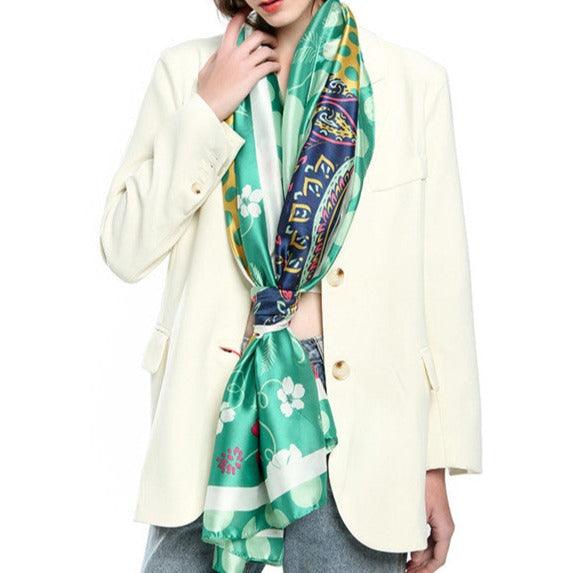 Silk Satin printed Scarf by Try Modest