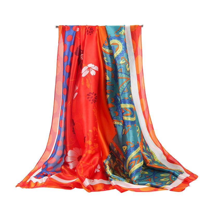 Silk Satin printed Scarf, view 3