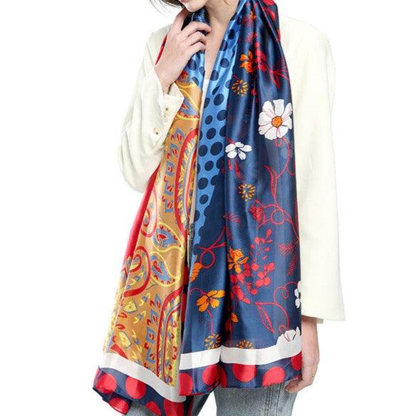 Silk Satin printed Scarf, view 5