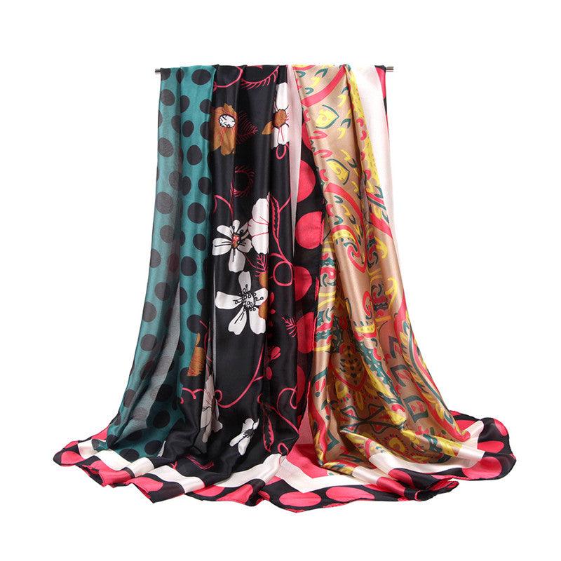 Silk Satin printed Scarf, view 6