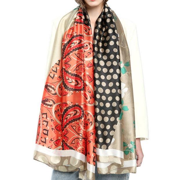 Silk Satin printed Scarf, view 7
