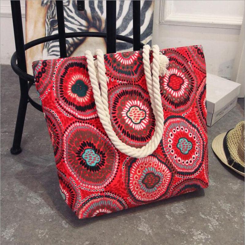 Beach casual tote handbags by Try Modest