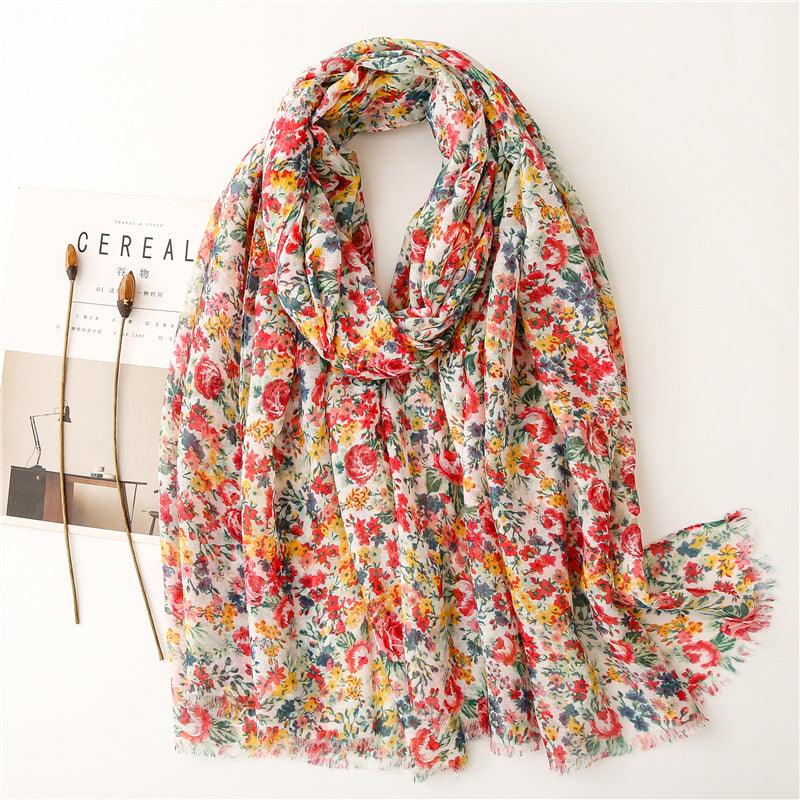 Printed floral turban by Try Modest