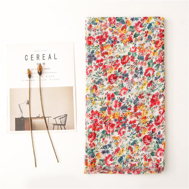 Printed floral turban, view 2