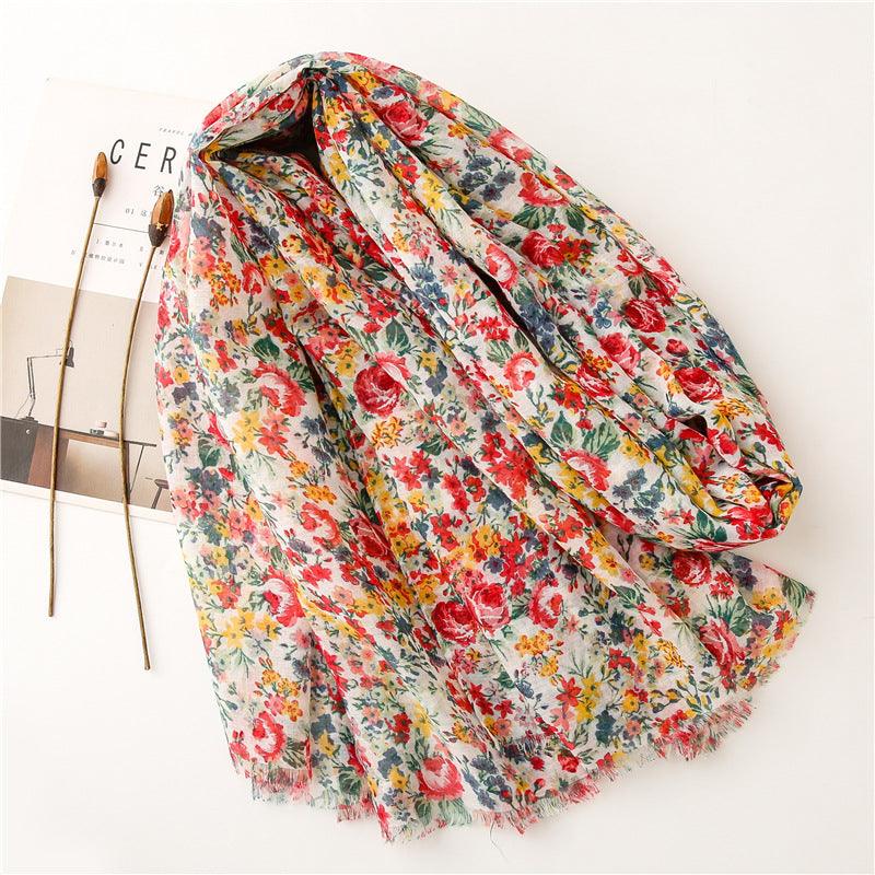 Printed floral turban, view 3