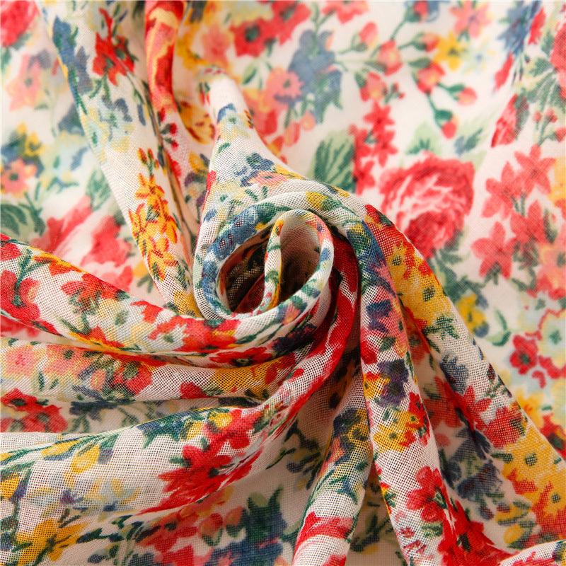 Printed floral turban, view 5