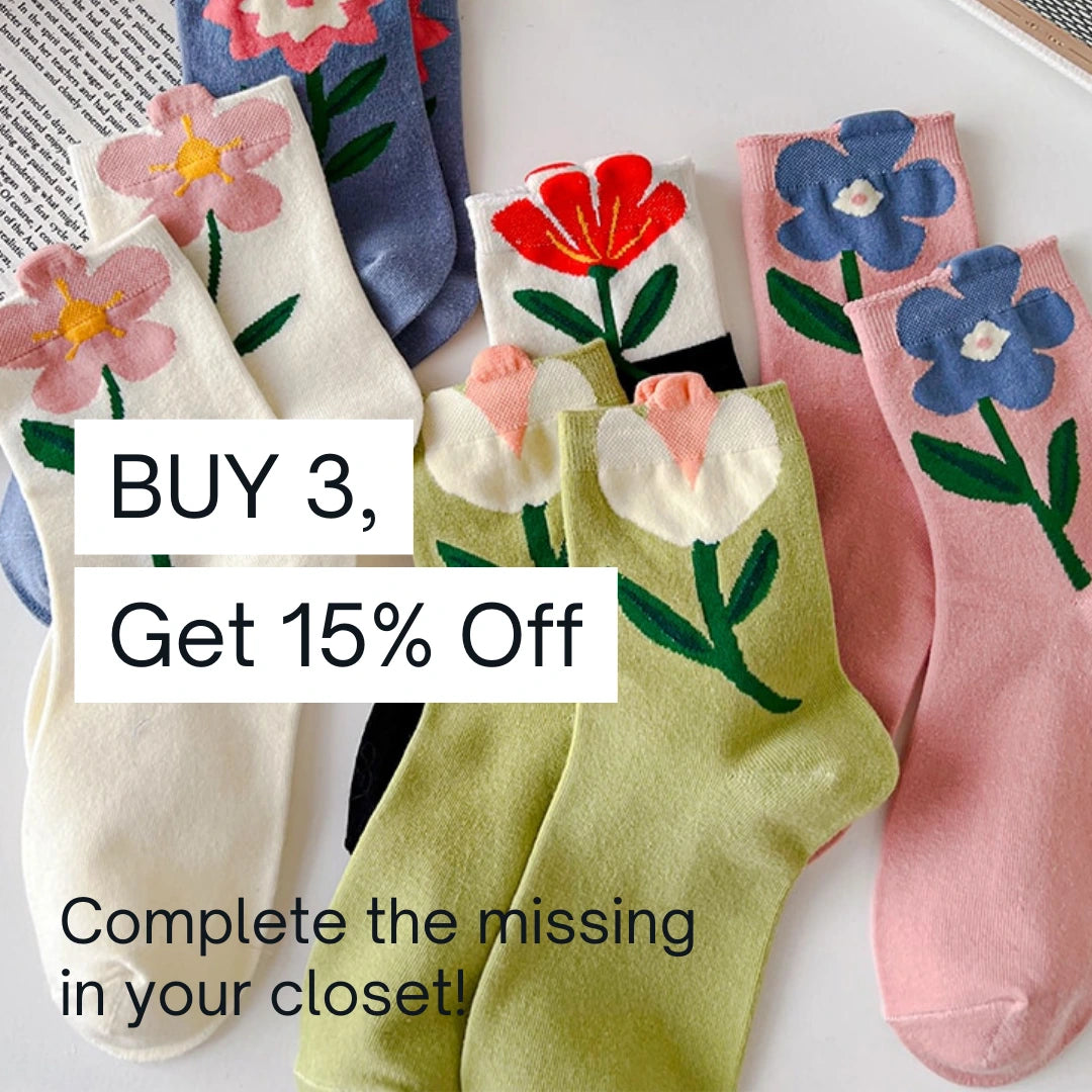 Flower mid-tube Women Socks by Try Modest