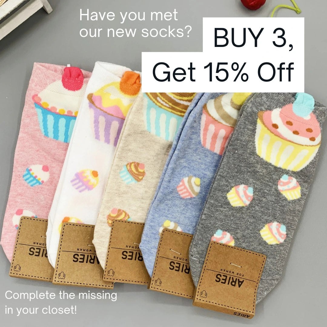 Cute Cupcake women's socks by Try Modest