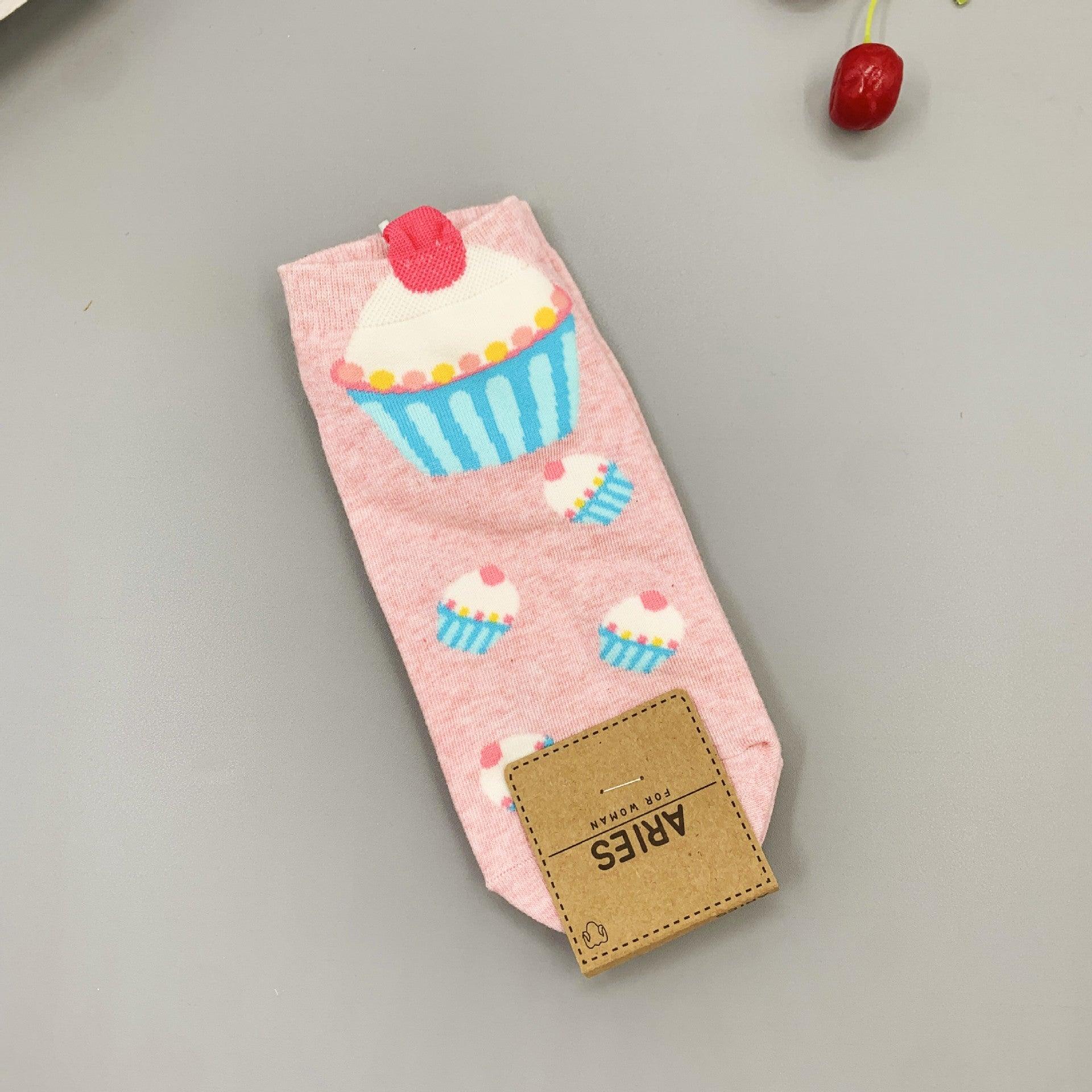 Cute Cupcake women's socks, view 3