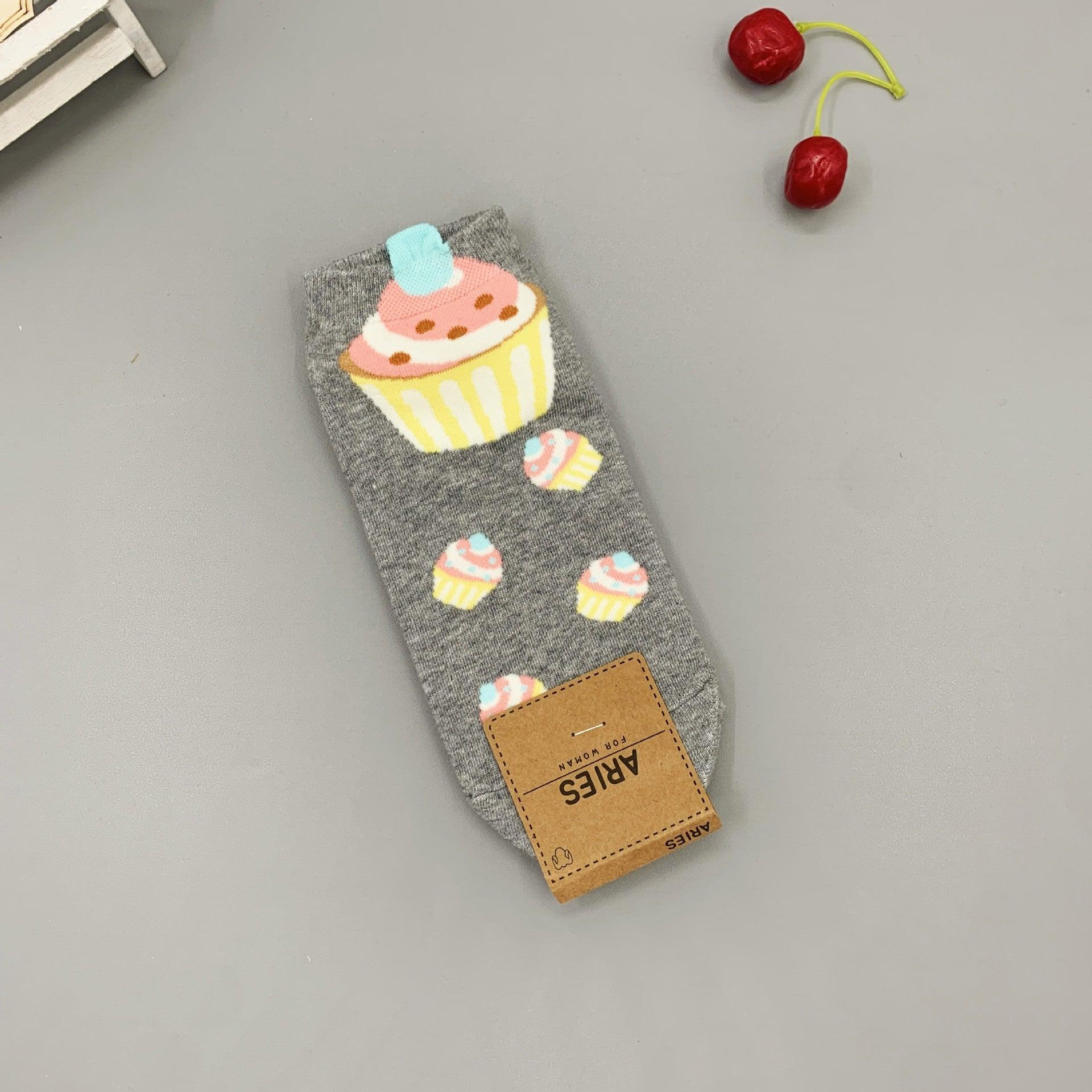 Cute Cupcake women's socks, view 4