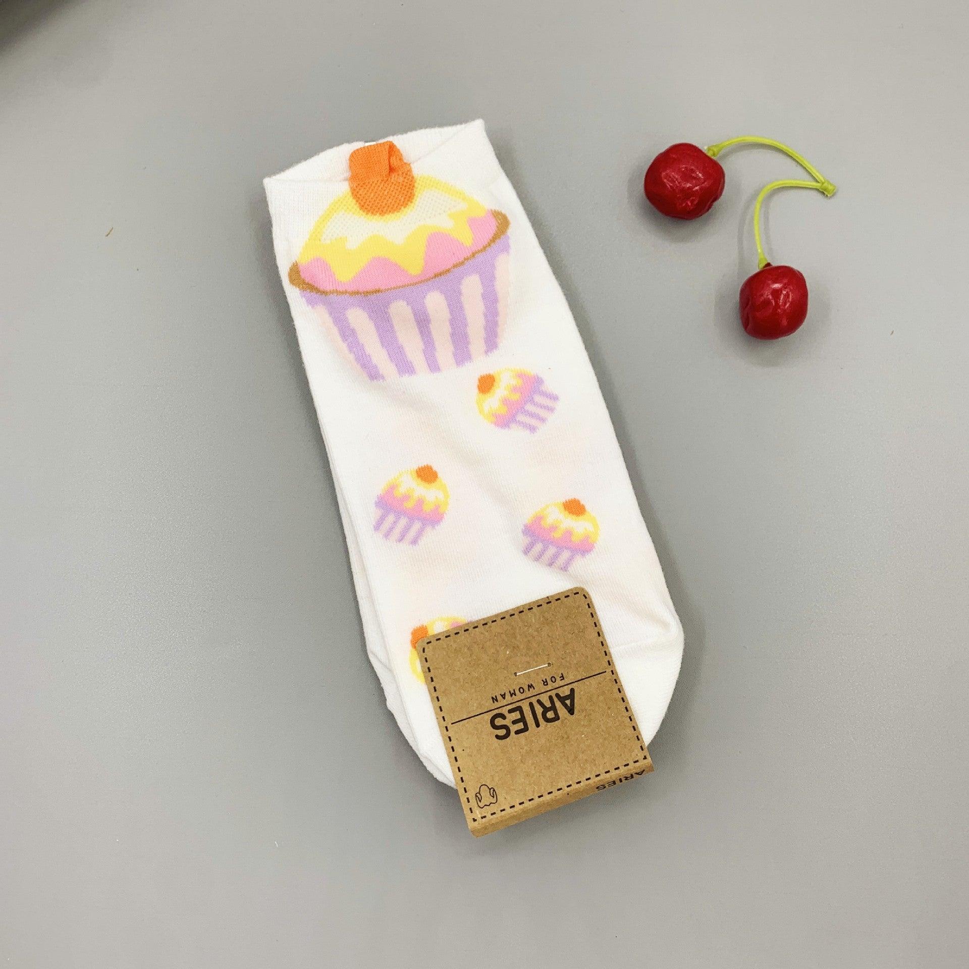 Cute Cupcake women's socks, view 5
