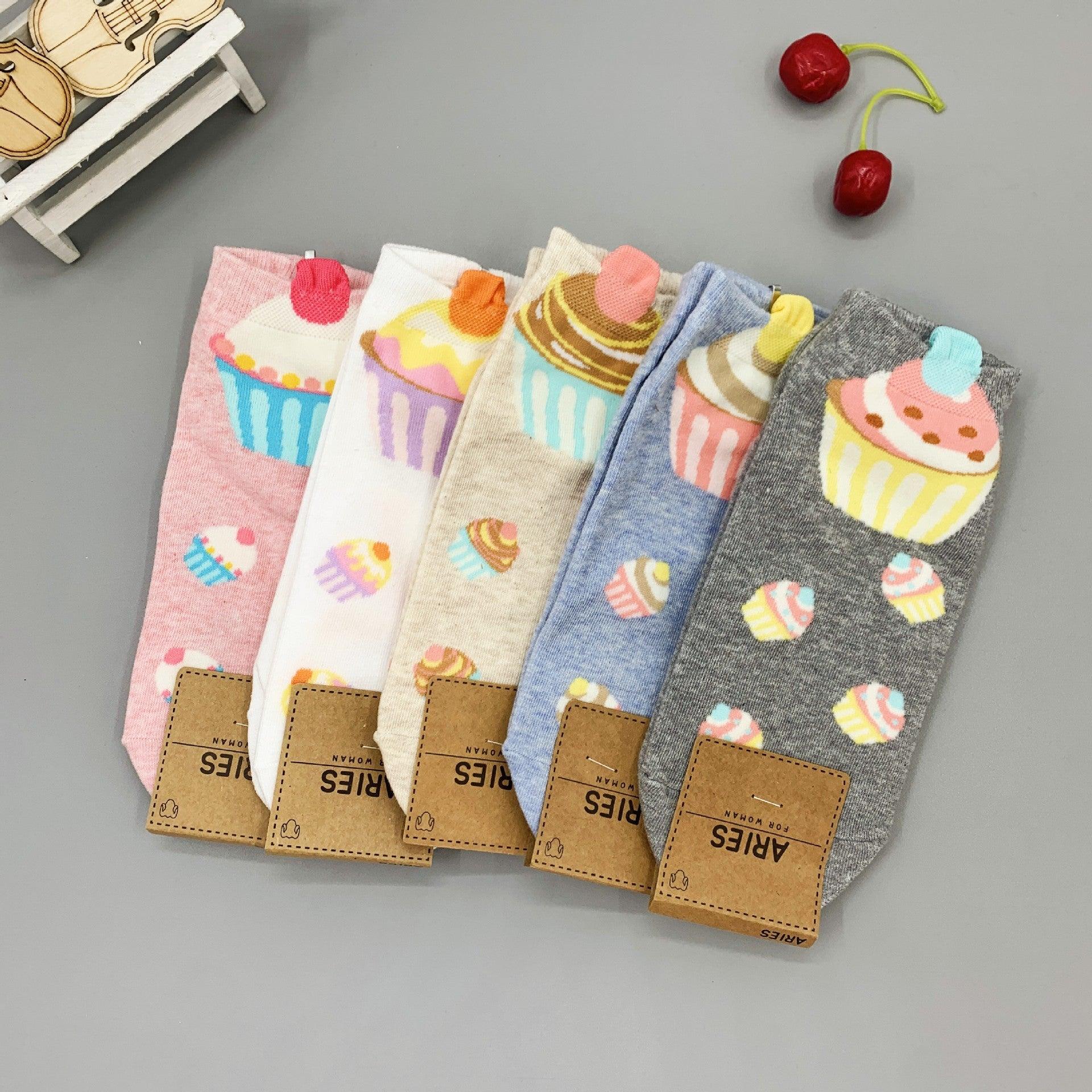 Cute Cupcake women's socks, view 6