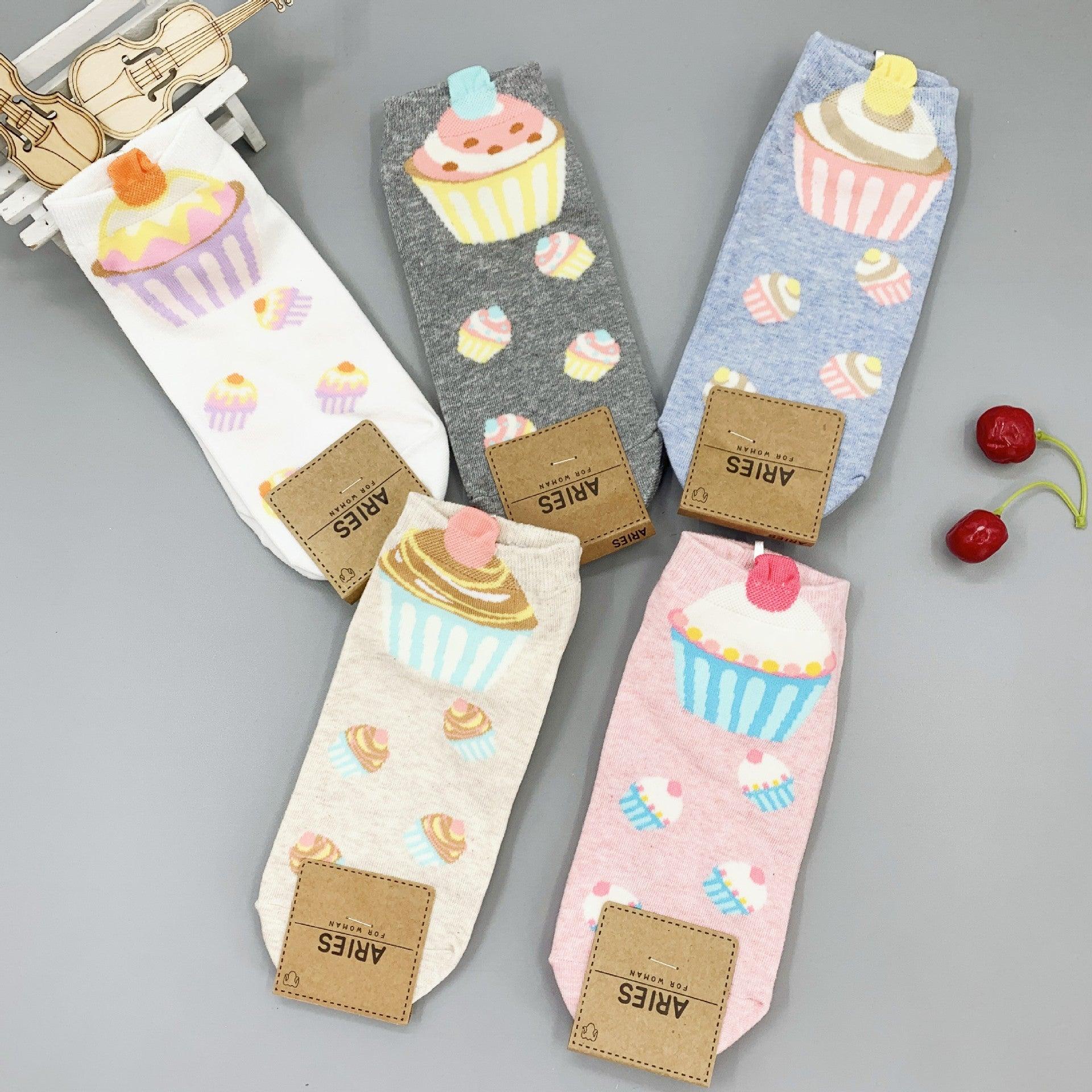 Cute Cupcake women's socks, view 7