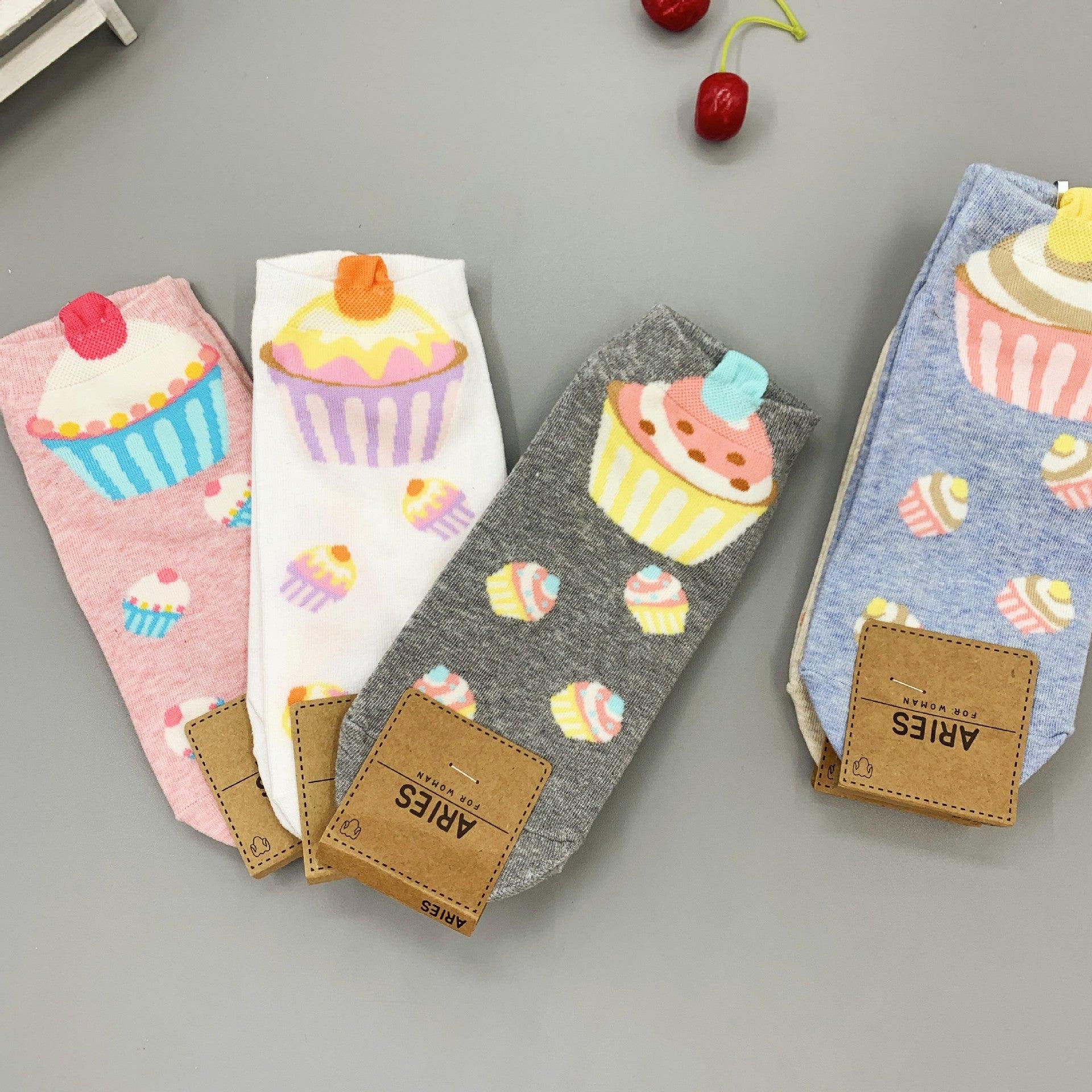 Cute Cupcake women's socks, view 8