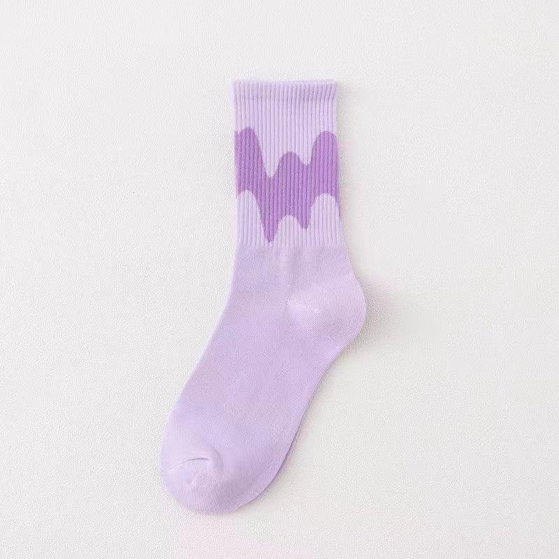 Ice Cream Color Matching Mid-tube warm Socks, view 4