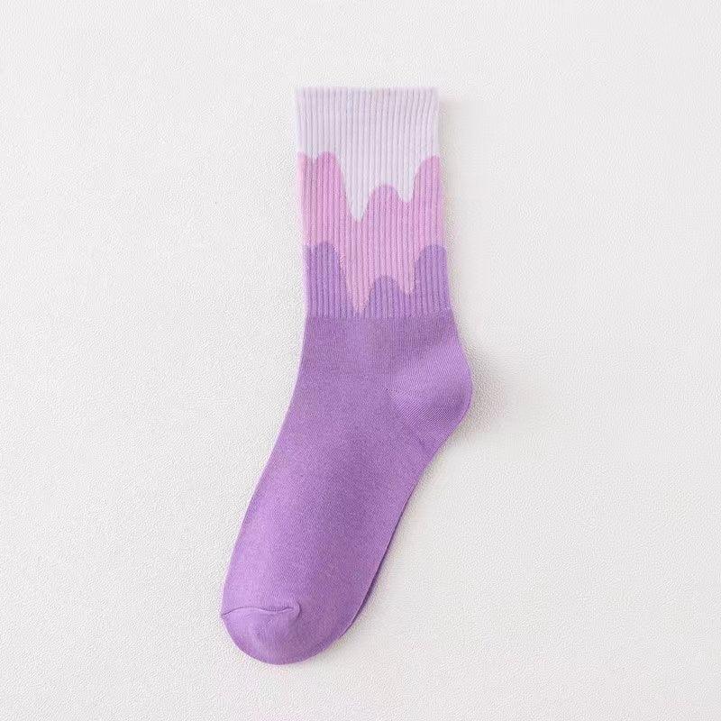Ice Cream Color Matching Mid-tube warm Socks, view 5