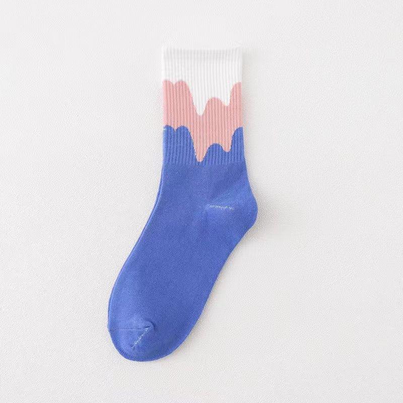 Ice Cream Color Matching Mid-tube warm Socks, view 6