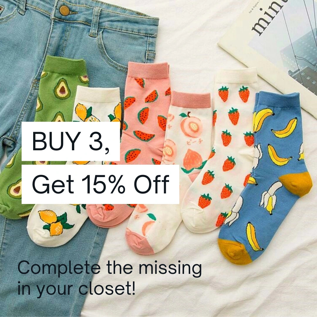 Women Fruity pattern socks by Try Modest