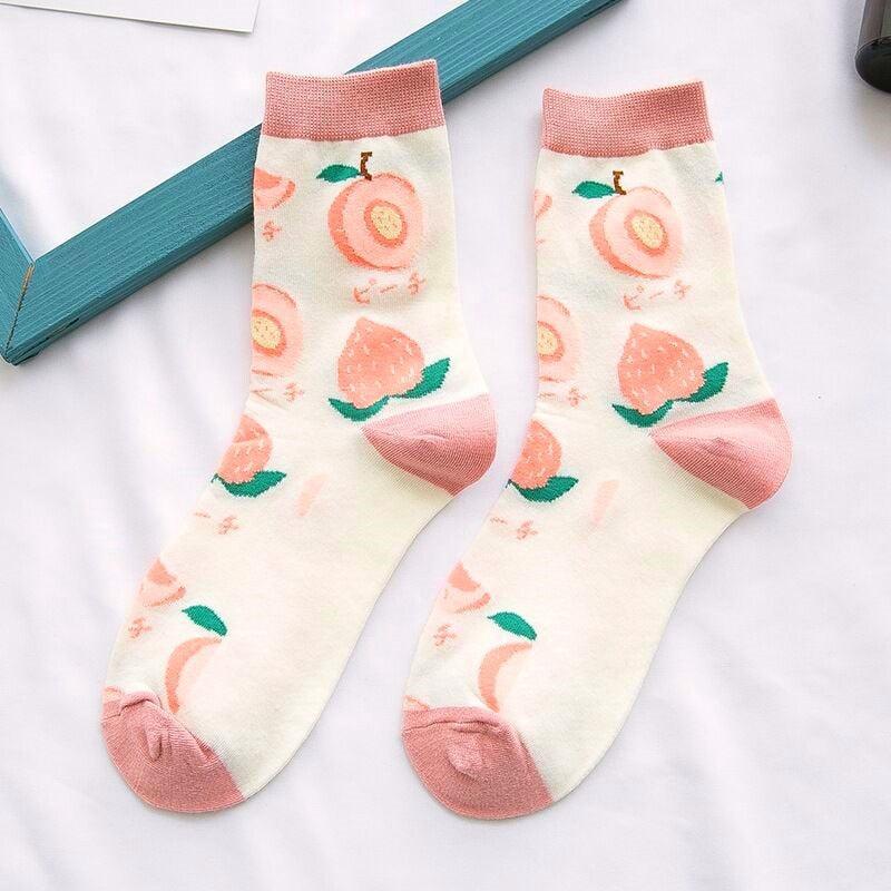 Women Fruity pattern socks, view 5
