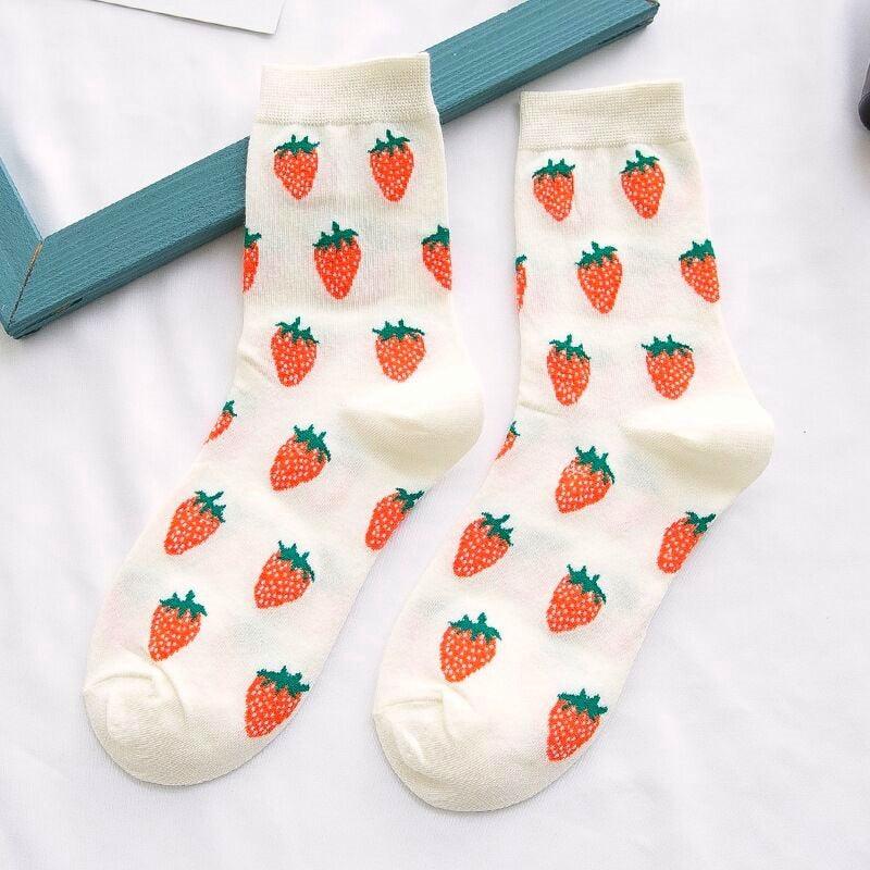 Women Fruity pattern socks, view 6