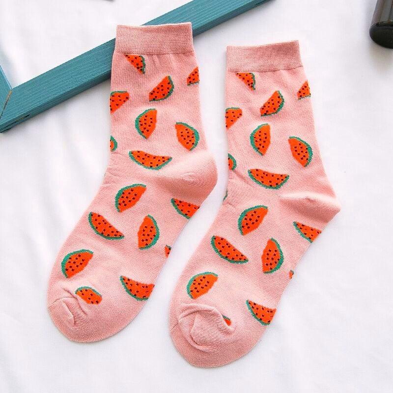 Women Fruity pattern socks, view 8