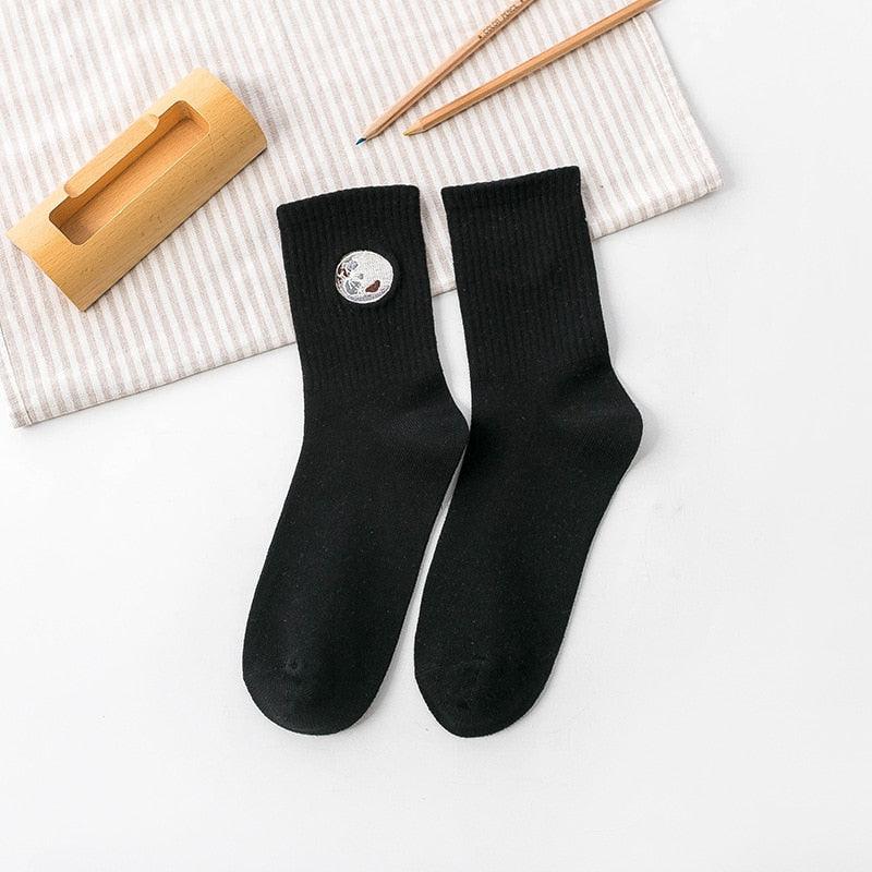 Winter Embroidered Astronaut Medium Tube Socks, view 8