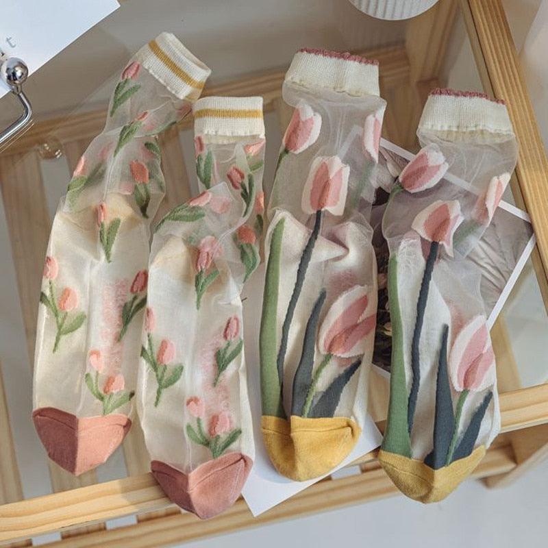 Ultra-thin transparent summer socks, view 2