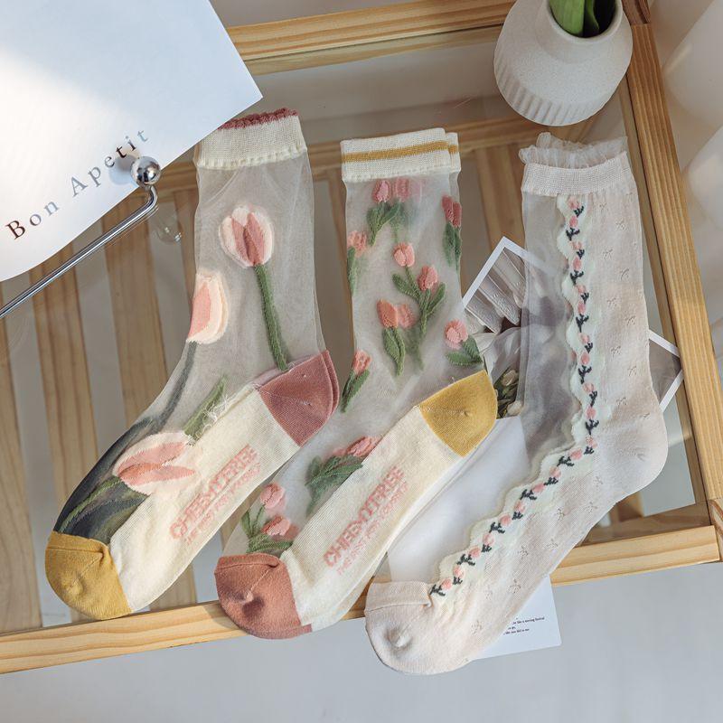 Ultra-thin transparent summer socks, view 3