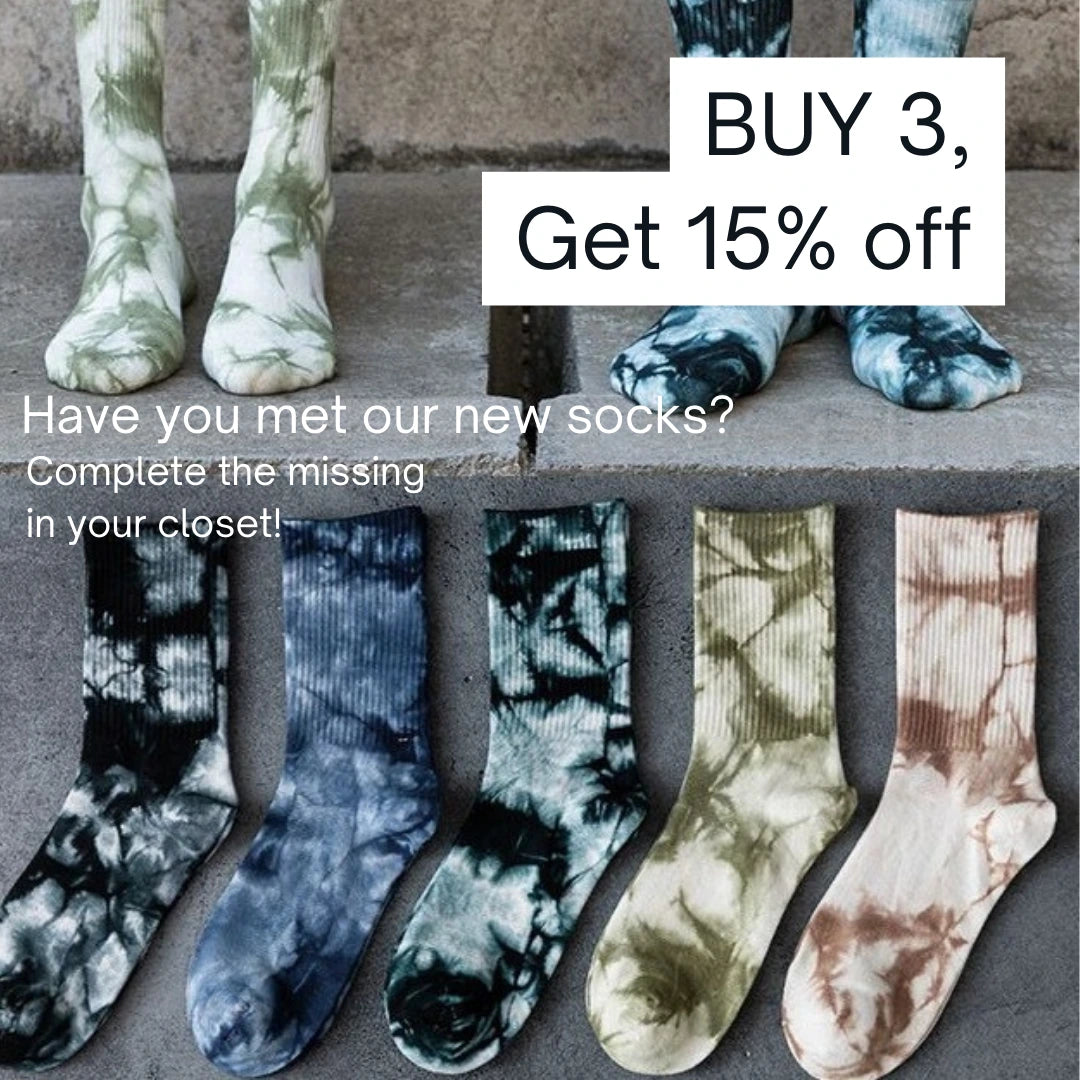 Tie-dye American street-style socks by Try Modest