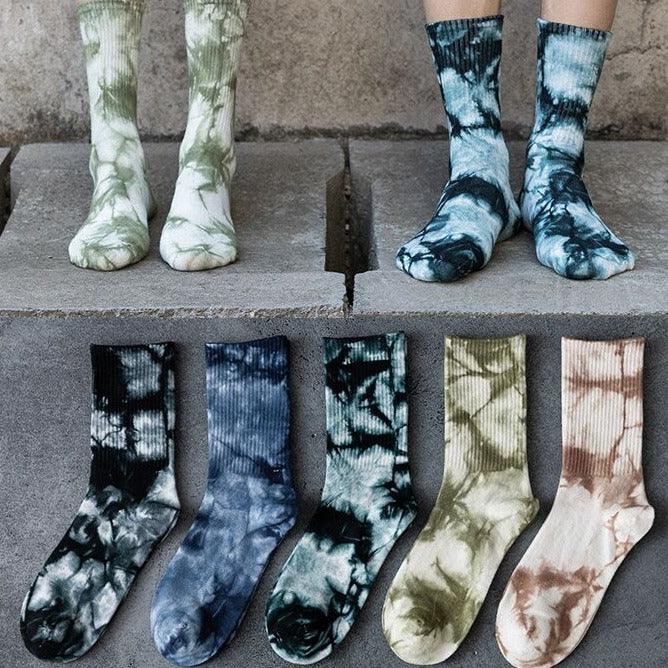 Tie-dye American street-style socks, view 2