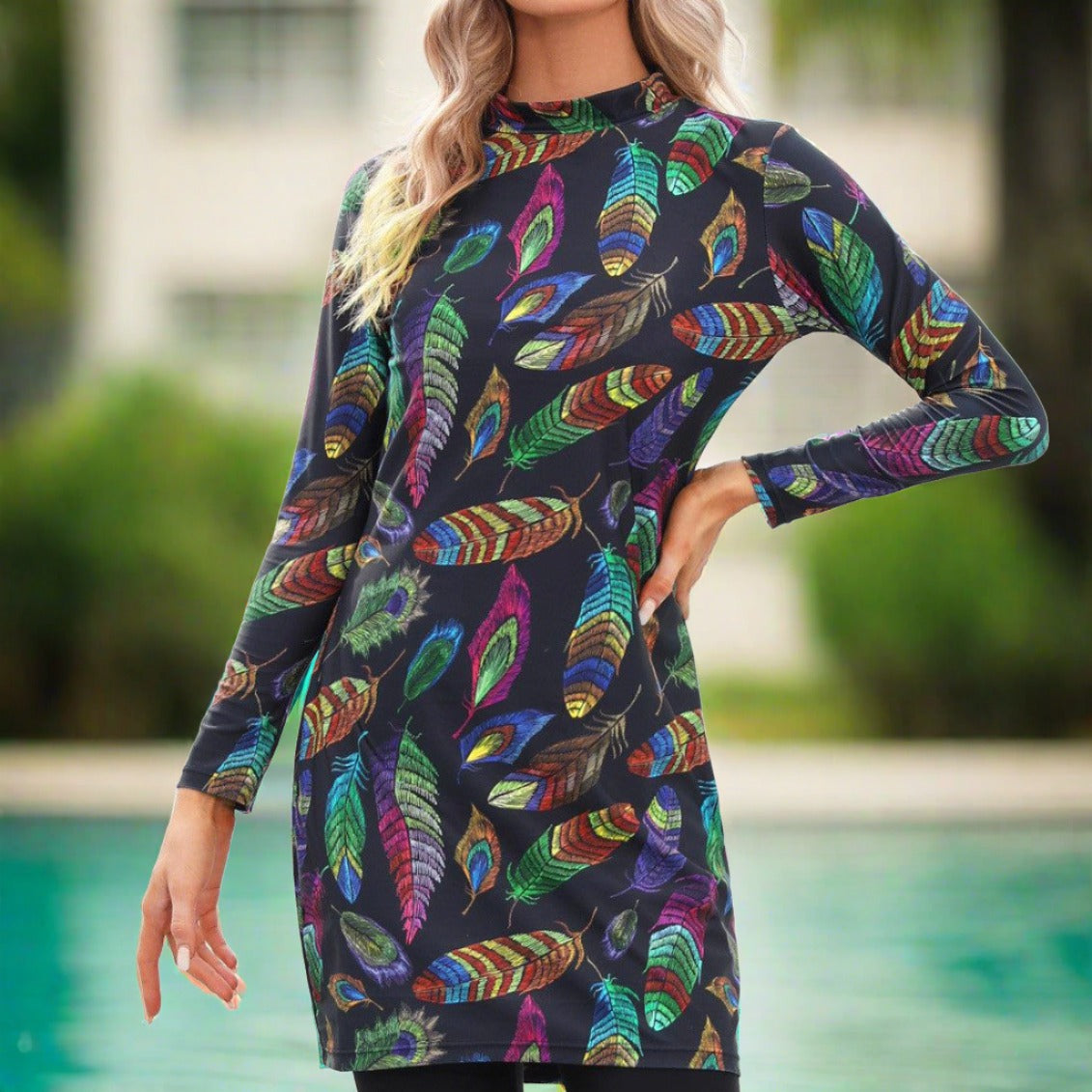 Women's Printed Swimsuit, view 4