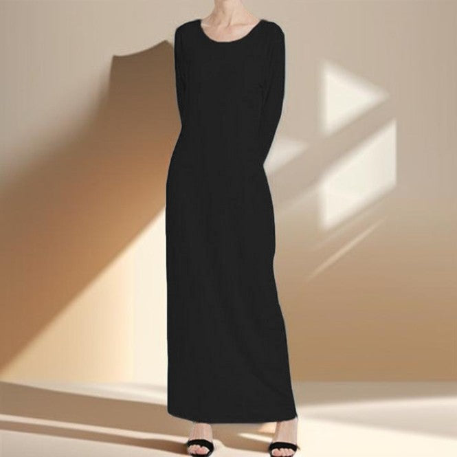 Stretchable full sleeve under abaya inner slip dress, view 6