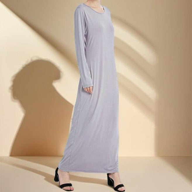 Stretchable full sleeve under abaya inner slip dress, view 8
