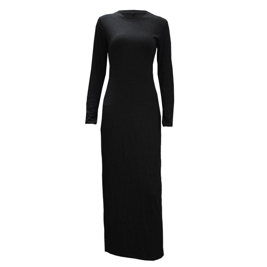 Full sleeve under abaya slip dress with round neck, view 5