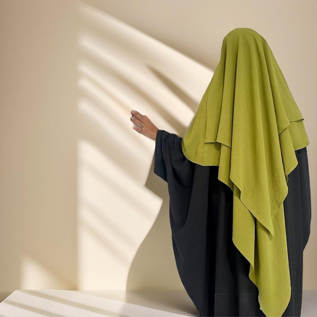 Monochrome Long Khimar / Hijab, view 2