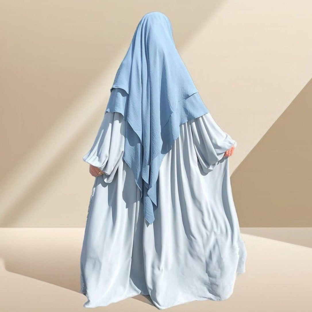 Monochrome Long Khimar / Hijab, view 3