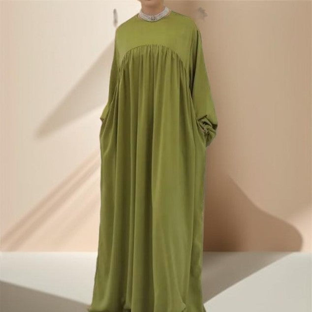 Shimmery Abaya Dress with Loose Fit by Try Modest