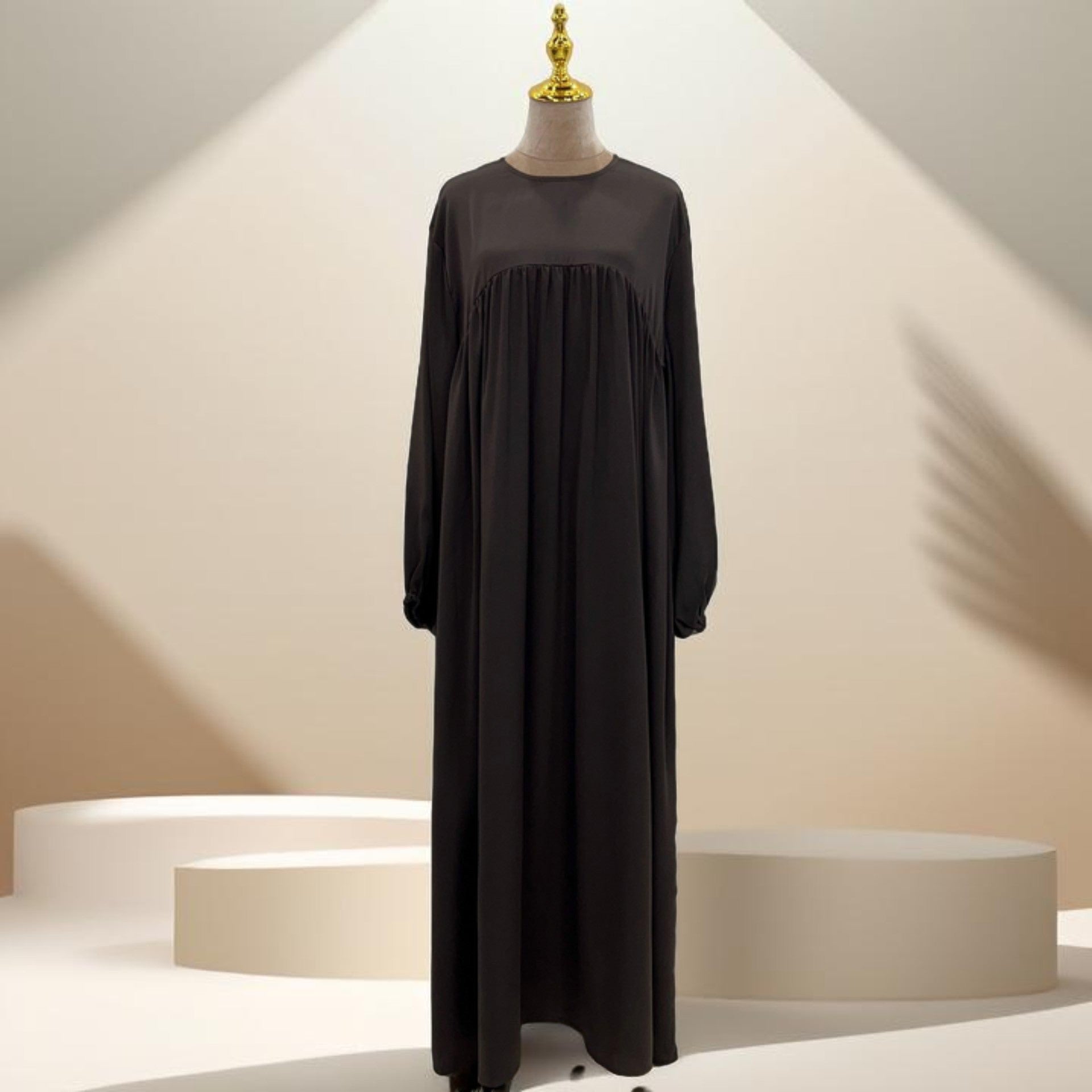 Shimmery Abaya Dress with Loose Fit, view 2