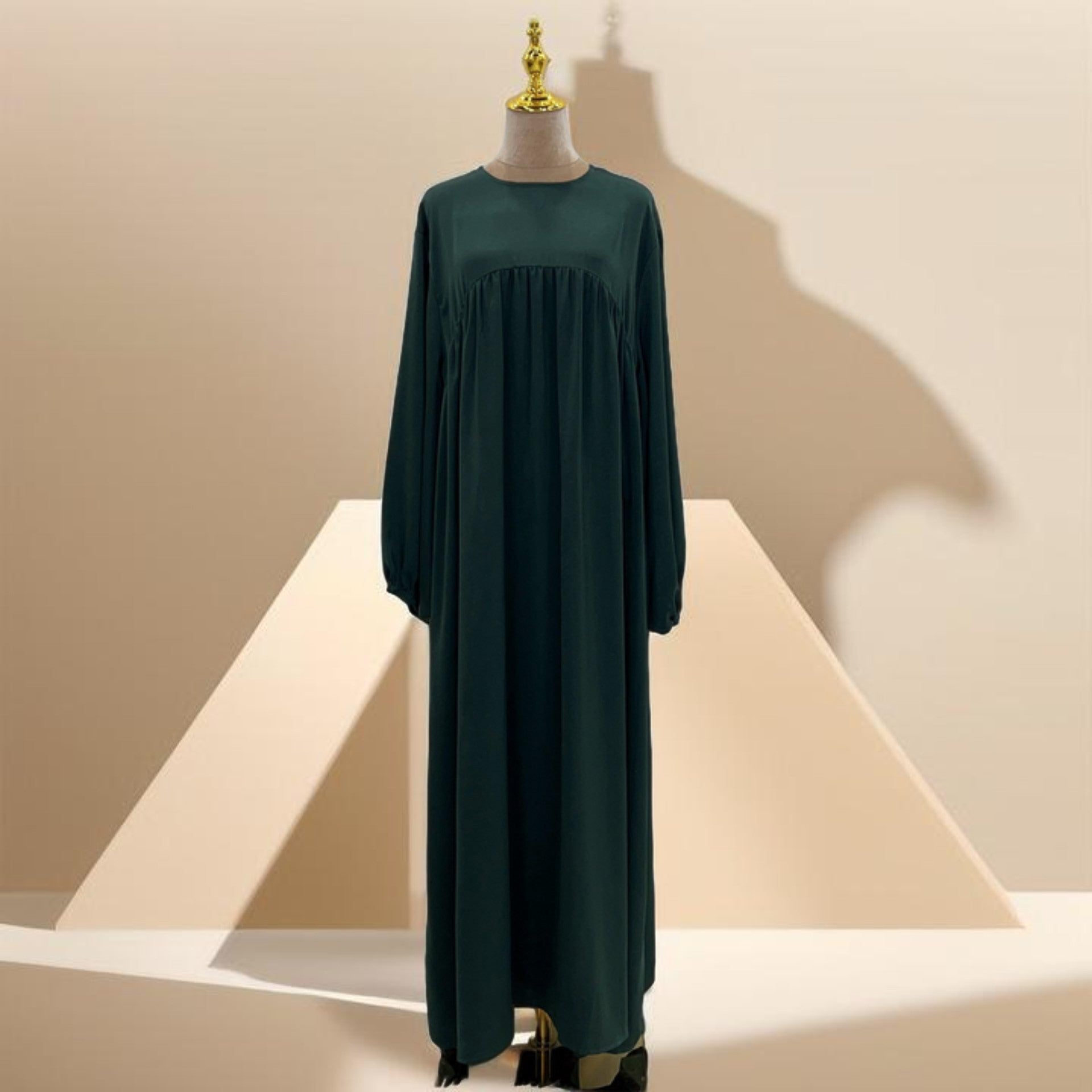 Shimmery Abaya Dress with Loose Fit, view 3