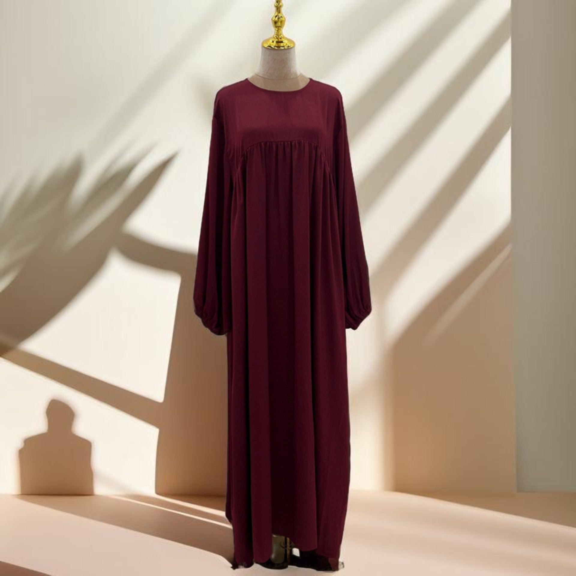 Shimmery Abaya Dress with Loose Fit, view 6