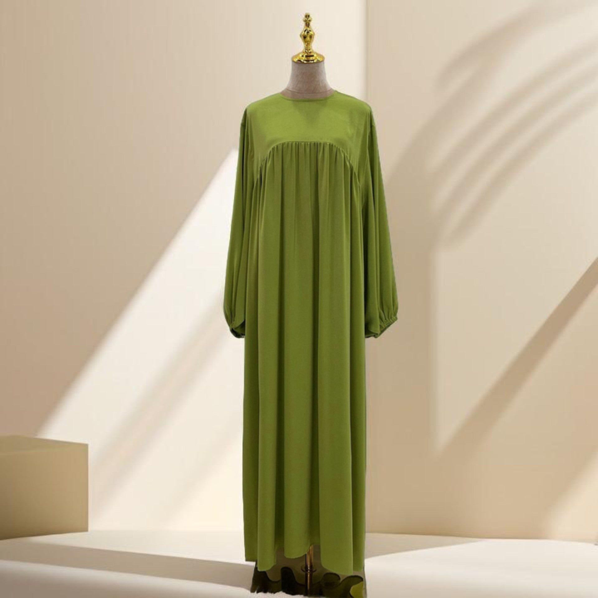 Shimmery Abaya Dress with Loose Fit, view 8