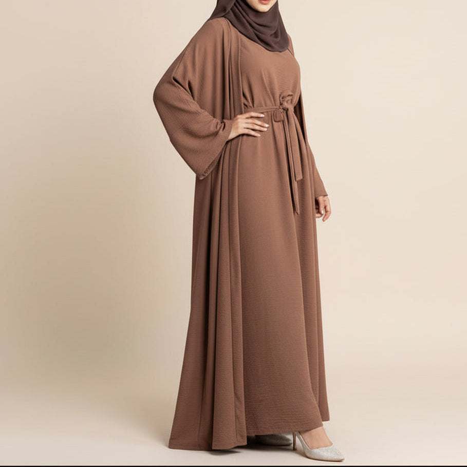 2 Piece Crepe Abaya Set by Try Modest