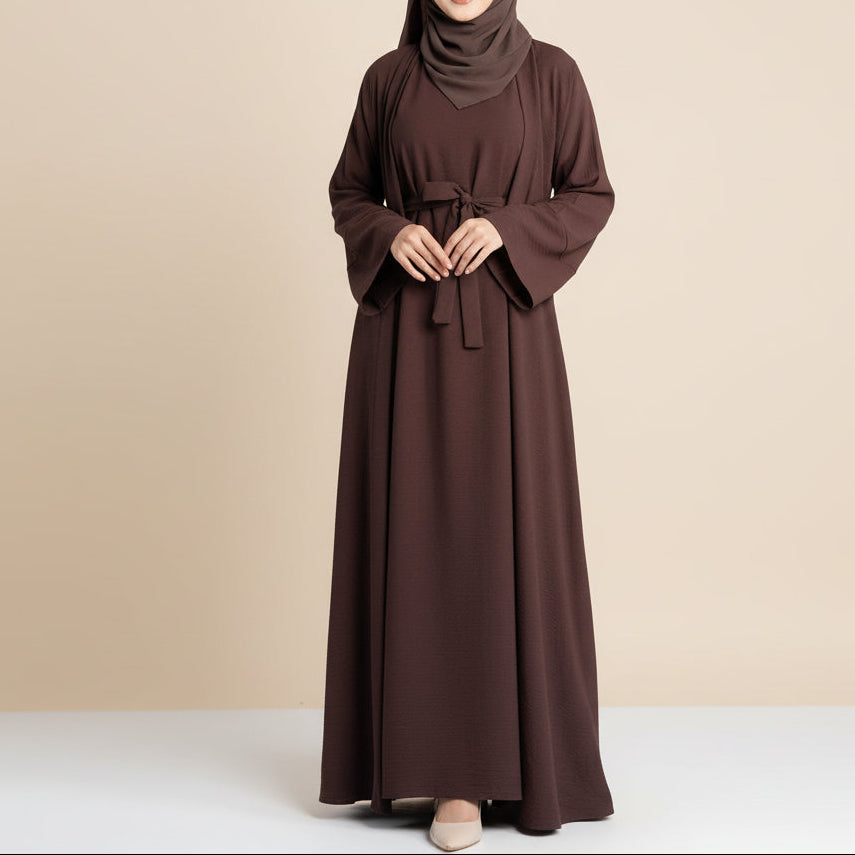 2 Piece Crepe Abaya Set, view 2
