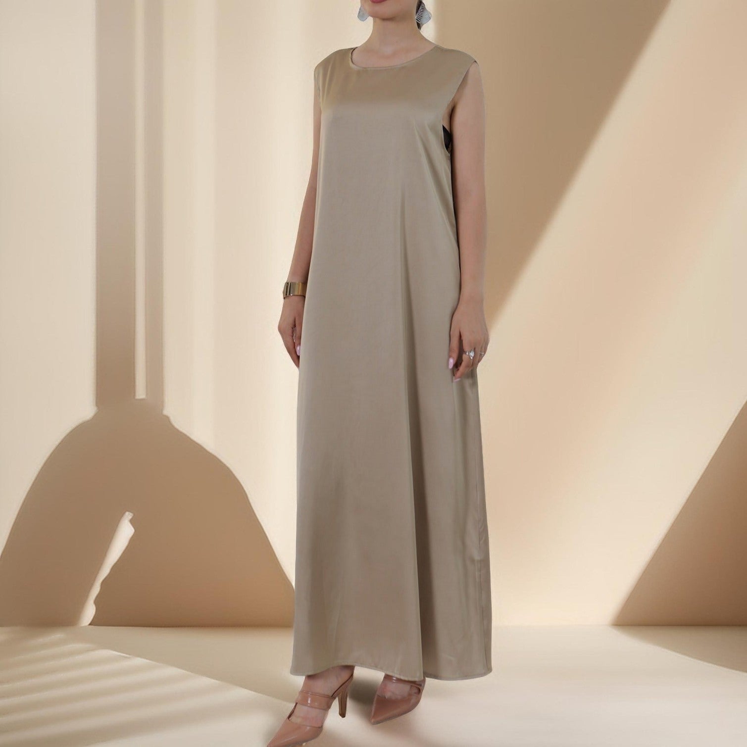 Silky Inner wear slip dress, view 2