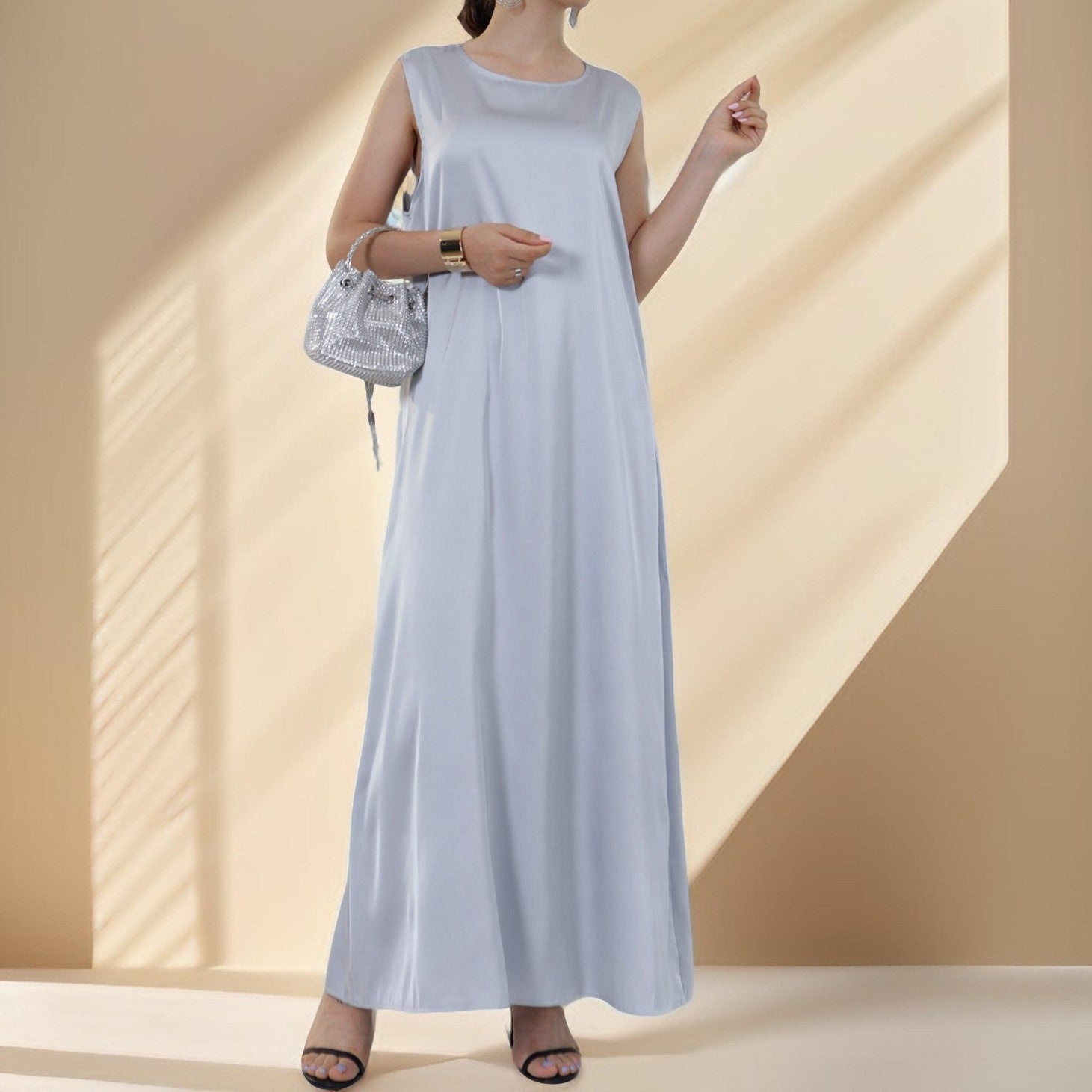 Silky Inner wear slip dress, view 3